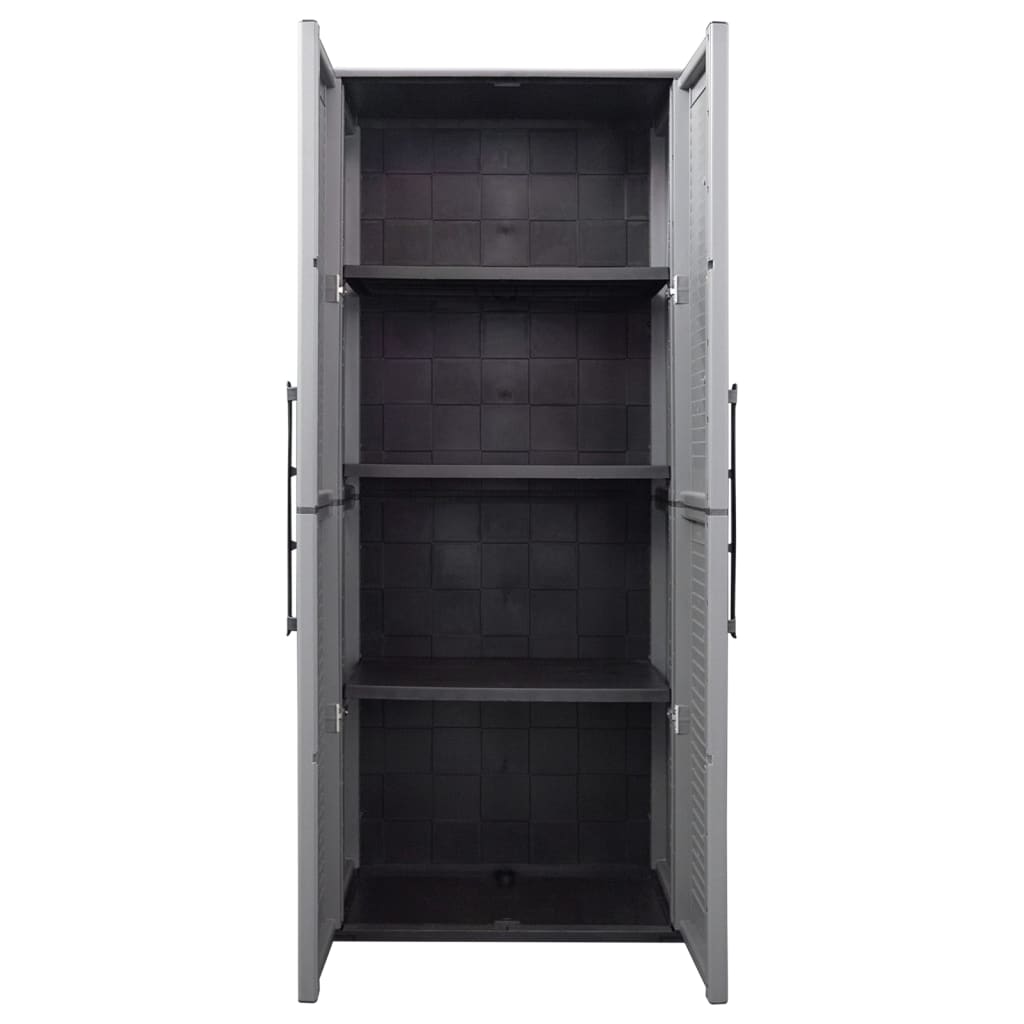 garden-storage-cabinet-gray-and-black-26-8-x14-6-x64-2-pp At Willow and Wine USA!