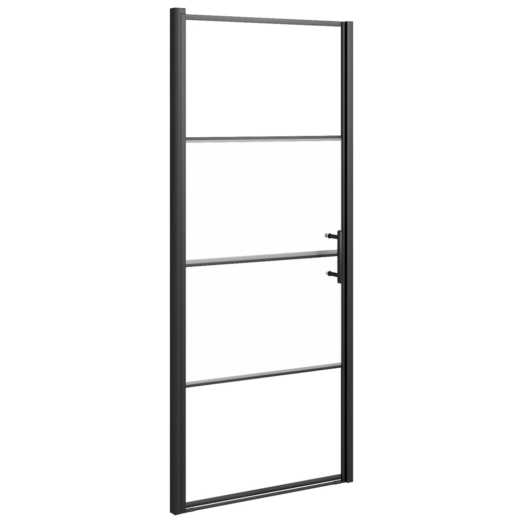 shower-door-35-8-x76-8-half-frosted-tempered-glass-black At Willow and Wine USA!