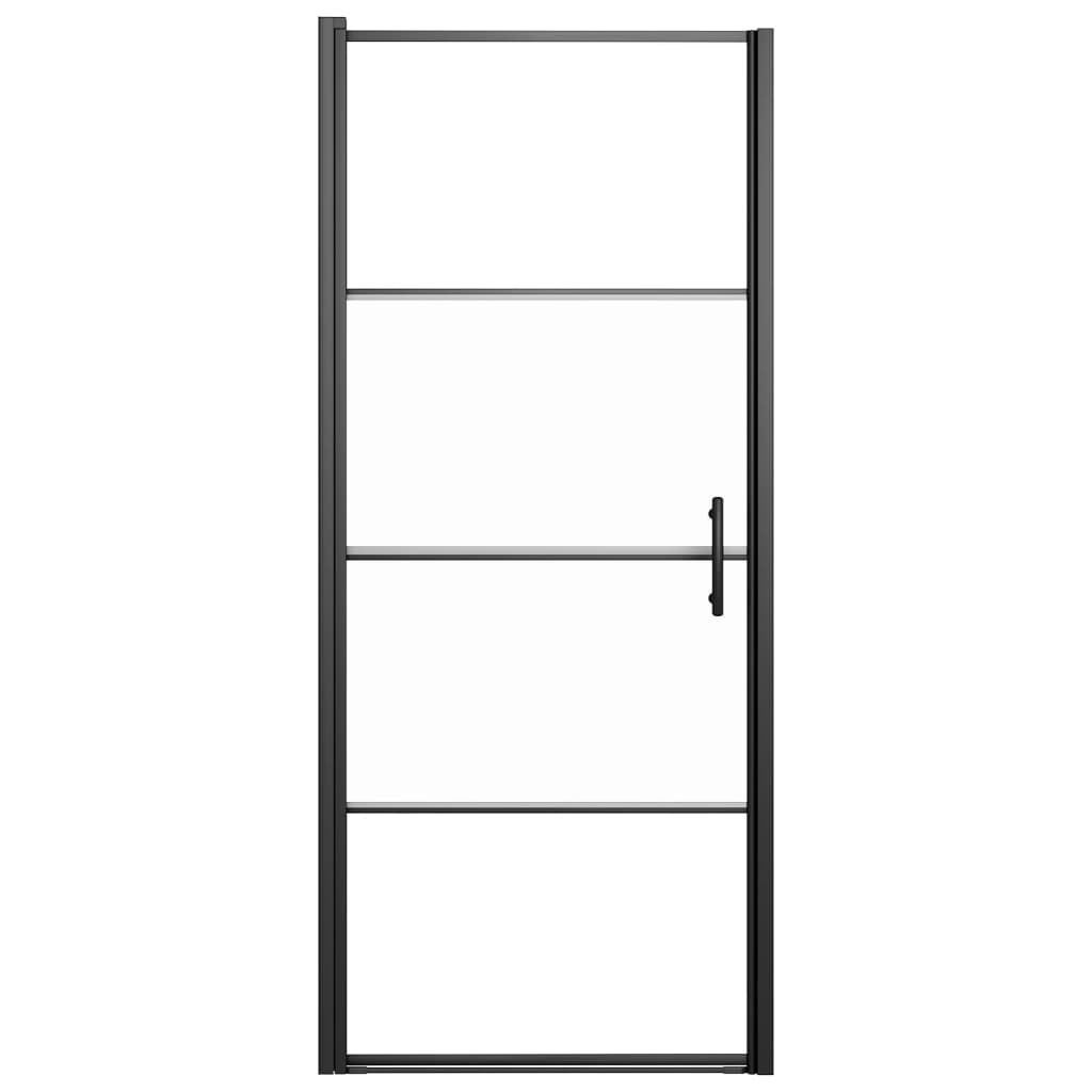 shower-door-35-8-x76-8-half-frosted-tempered-glass-black At Willow and Wine USA!