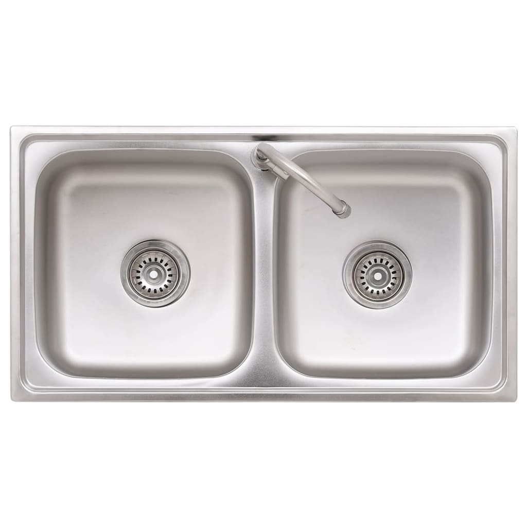 camping-sink-double-basins-with-tap-stainless-steel At Willow and Wine USA!