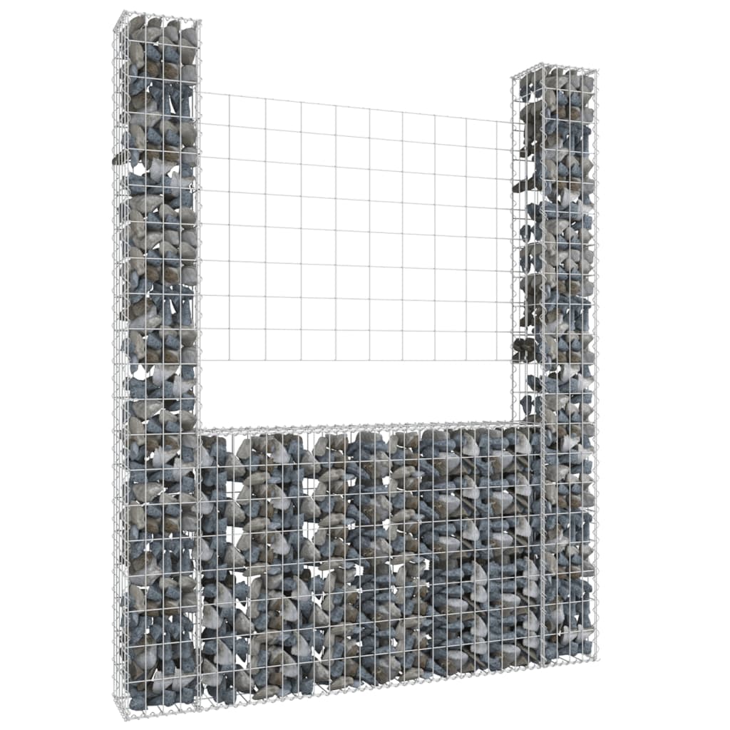 u-shape-gabion-basket-with-6-posts-iron-244-1-x7-9-x39-4 At Willow and Wine USA!