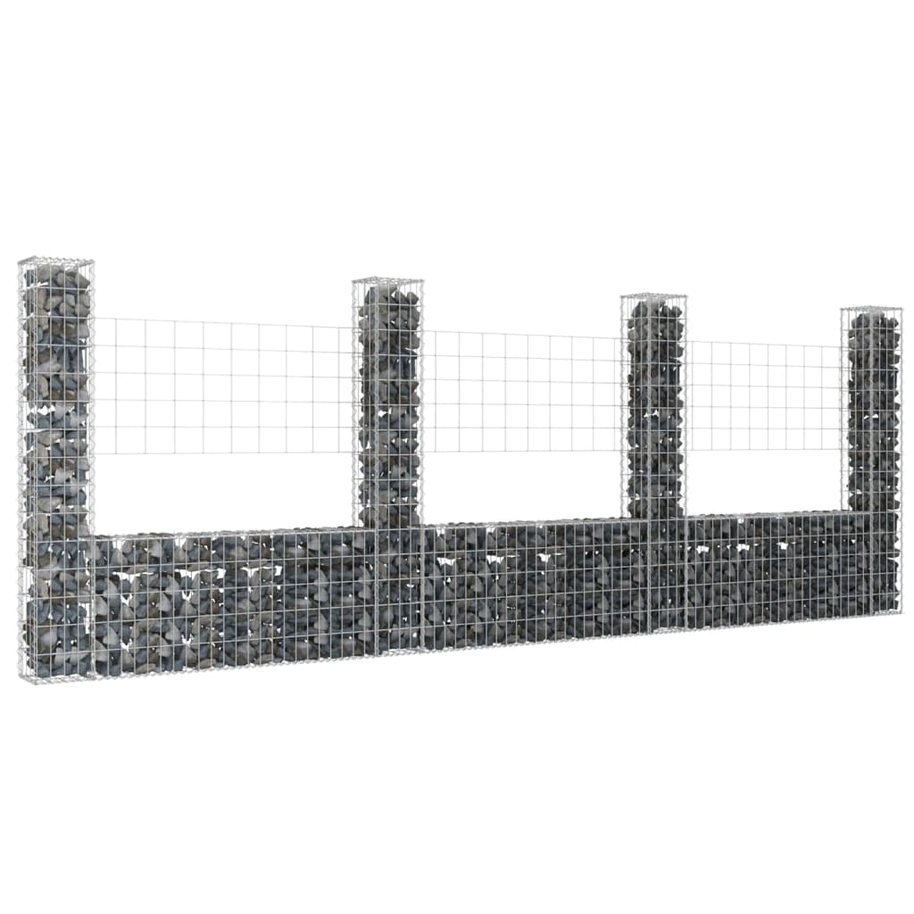 u-shape-gabion-basket-with-6-posts-iron-244-1-x7-9-x39-4 At Willow and Wine USA!