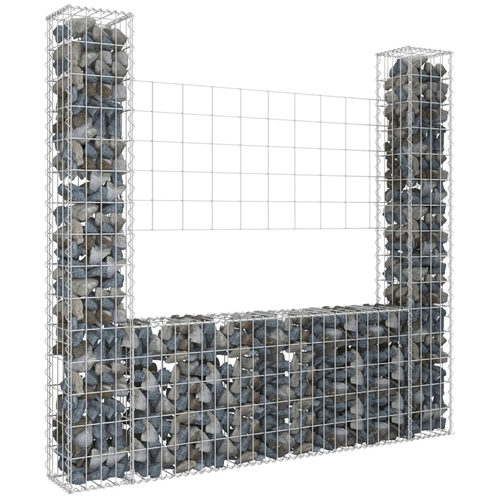 u-shape-gabion-basket-with-6-posts-iron-244-1-x7-9-x39-4 At Willow and Wine USA!