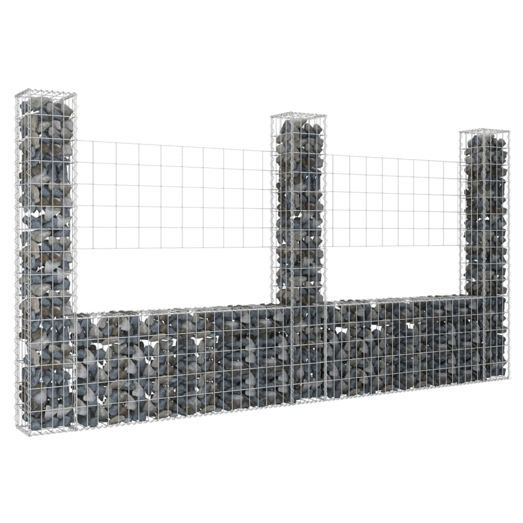 u-shape-gabion-basket-with-6-posts-iron-244-1-x7-9-x39-4 At Willow and Wine USA!