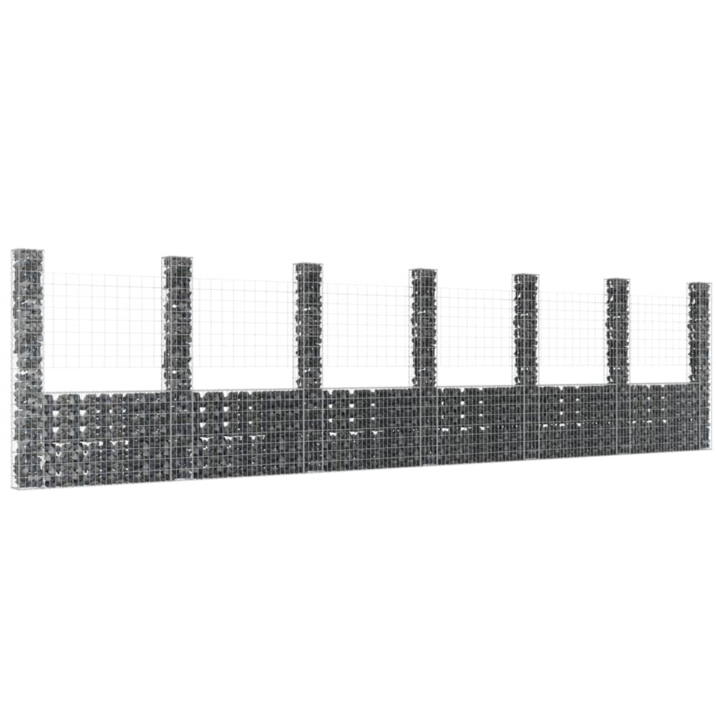 u-shape-gabion-basket-with-6-posts-iron-244-1-x7-9-x39-4 At Willow and Wine USA!