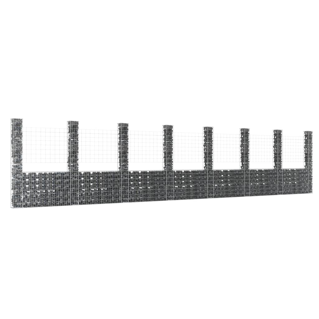 u-shape-gabion-basket-with-6-posts-iron-244-1-x7-9-x39-4 At Willow and Wine USA!