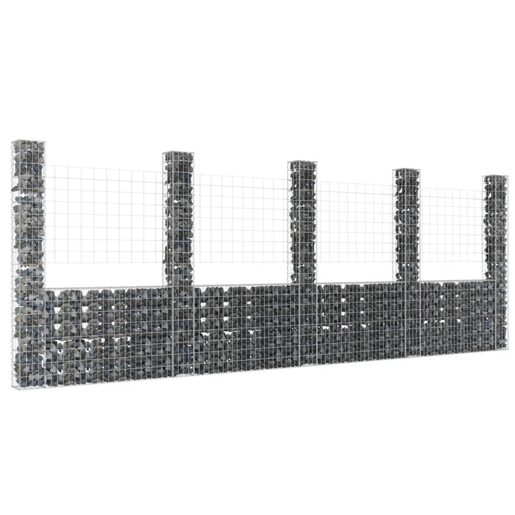 u-shape-gabion-basket-with-6-posts-iron-244-1-x7-9-x39-4 At Willow and Wine USA!