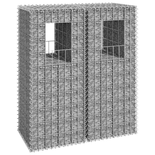 gabion-basket-posts-2-pcs-15-7-x15-7-x39-4-iron At Willow and Wine USA!