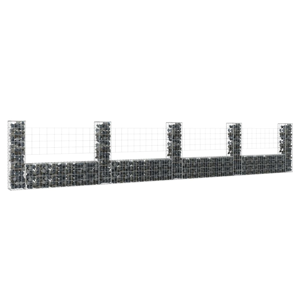 u-shape-gabion-basket-with-6-posts-iron-244-1-x7-9-x39-4 At Willow and Wine USA!