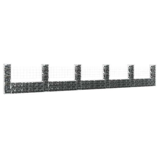 u-shape-gabion-basket-with-6-posts-iron-244-1-x7-9-x39-4 At Willow and Wine USA!