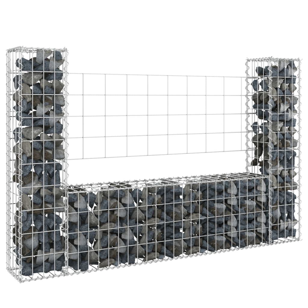 u-shape-gabion-basket-with-6-posts-iron-244-1-x7-9-x39-4 At Willow and Wine USA!