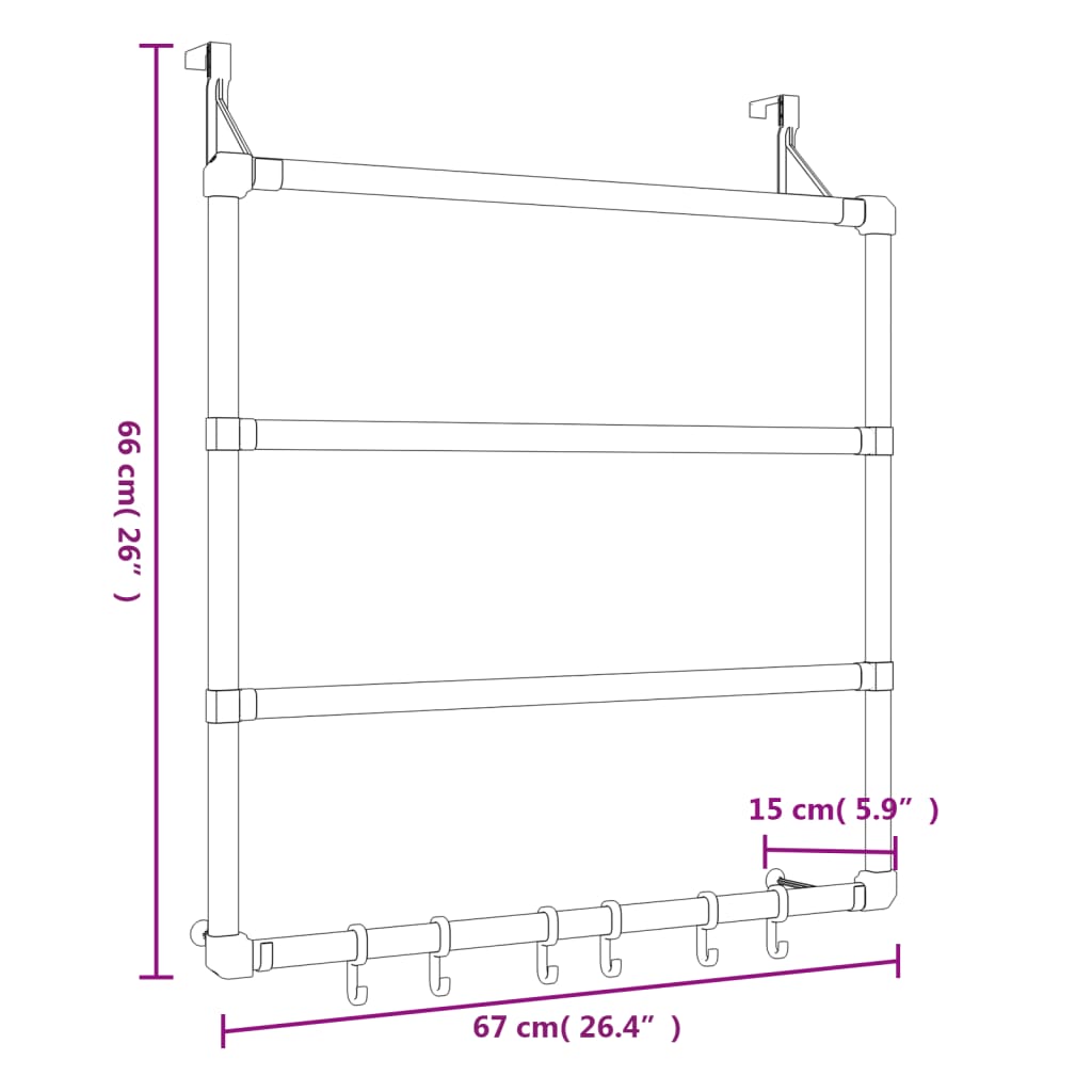 towel-hanger-26-4-x5-9-x26-aluminum At Willow and Wine USA!