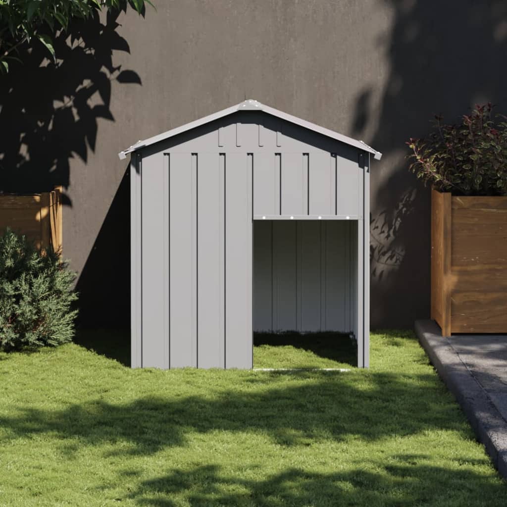 dog-house-with-roof-light-gray-46-1-x40-6-x48-4-galvanized-steel At Willow and Wine USA!