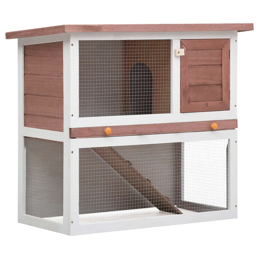 outdoor-rabbit-hutch-1-door-brown-wood At Willow and Wine USA!