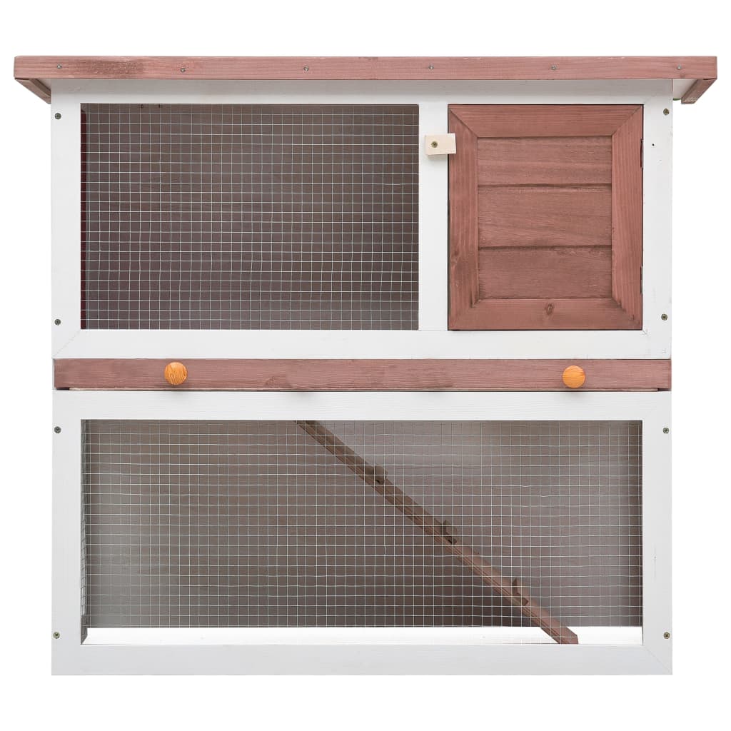 outdoor-rabbit-hutch-1-door-brown-wood At Willow and Wine USA!