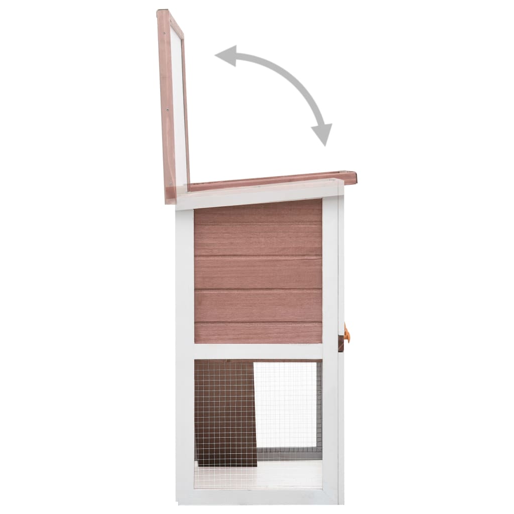 outdoor-rabbit-hutch-1-door-brown-wood At Willow and Wine USA!