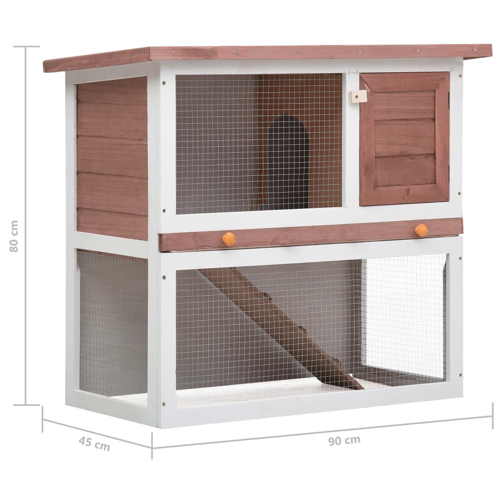 outdoor-rabbit-hutch-1-door-brown-wood At Willow and Wine USA!