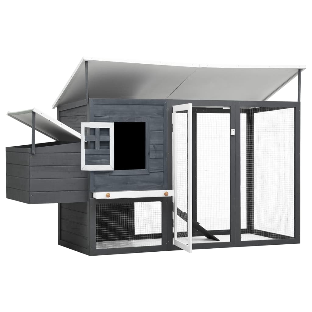 outdoor-chicken-cage-hen-house-with-1-egg-cage-gray-wood-1 At Willow and Wine USA!