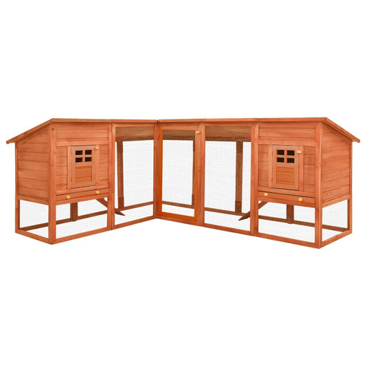 outdoor-rabbit-hutch-with-run-brown-solid-fir-wood At Willow and Wine USA!