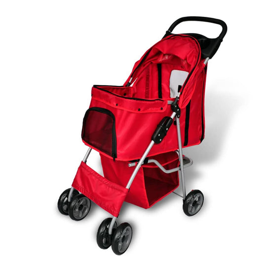 folding-pet-stroller-dog-cat-travel-carrier-red At Willow and Wine USA!