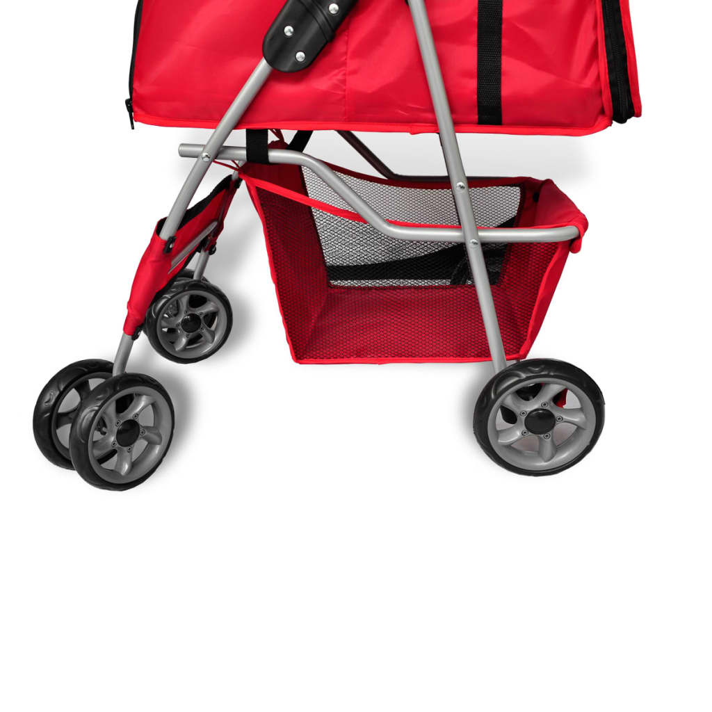 folding-pet-stroller-dog-cat-travel-carrier-red At Willow and Wine USA!