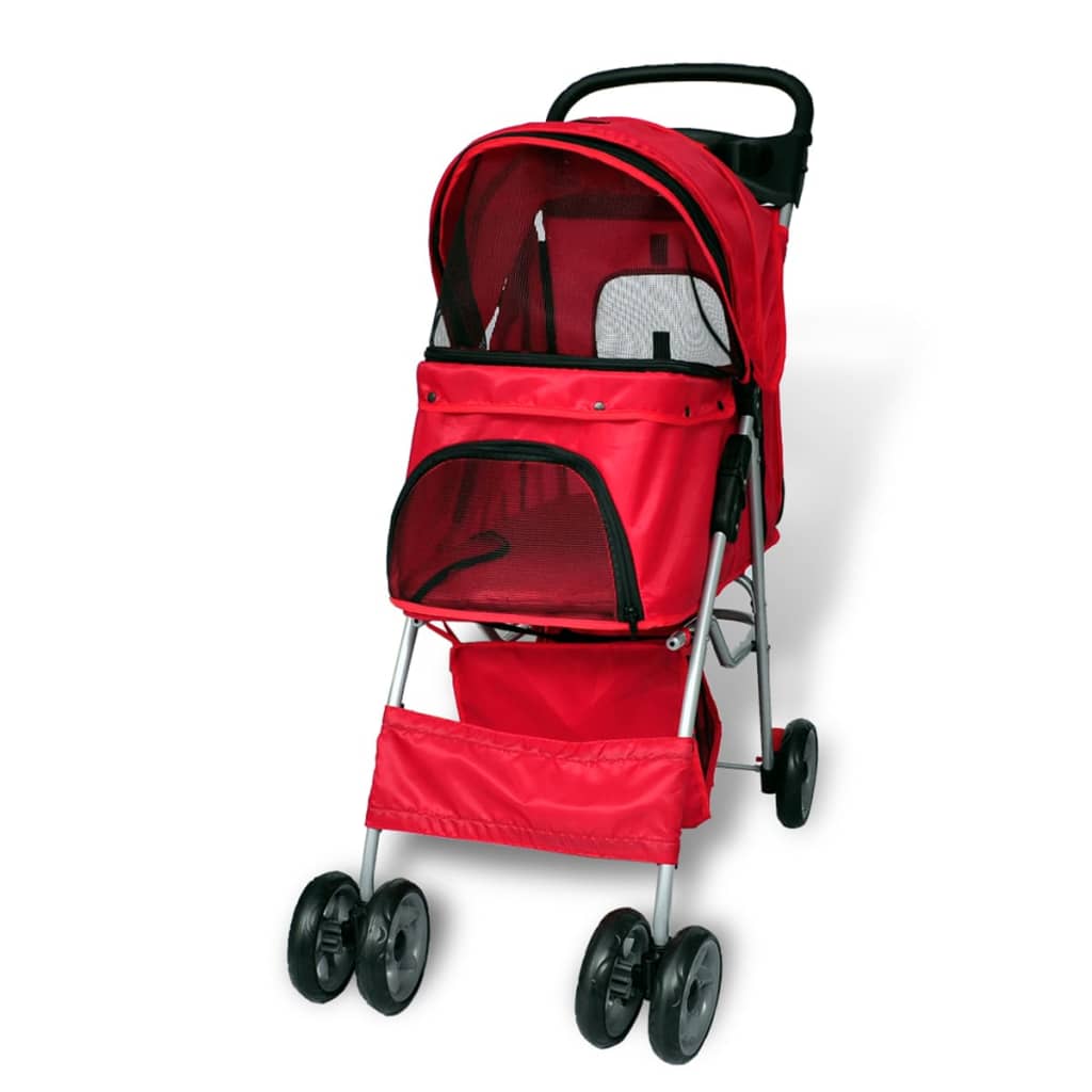 folding-pet-stroller-dog-cat-travel-carrier-red At Willow and Wine USA!