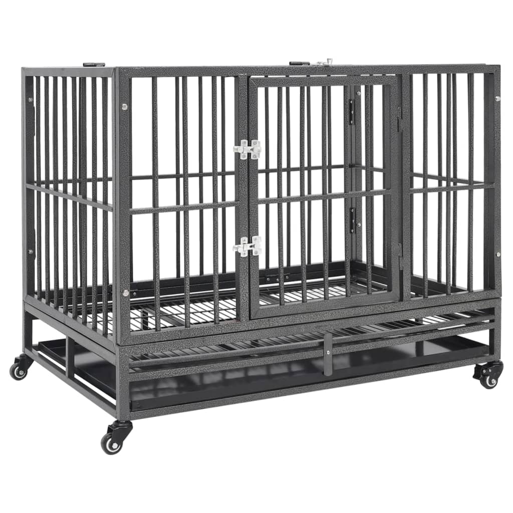 dog-cage-with-wheels-steel-36-2-x24-4-x29-9 At Willow and Wine USA!