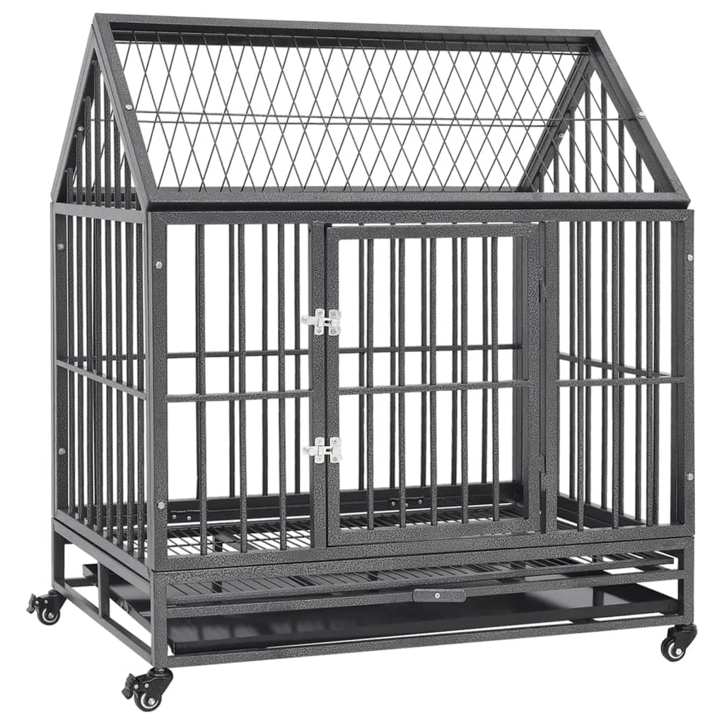 dog-cage-with-wheels-and-roof-steel-36-2-x24-4-x41-7 At Willow and Wine USA!