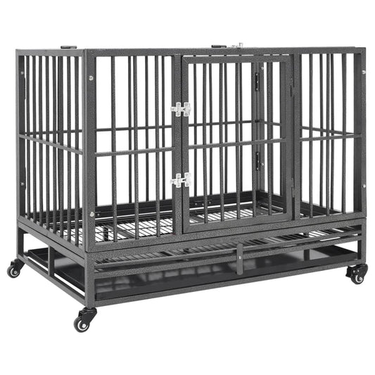 dog-cage-with-wheels-steel-36-2-x24-4-x29-9 At Willow and Wine USA!