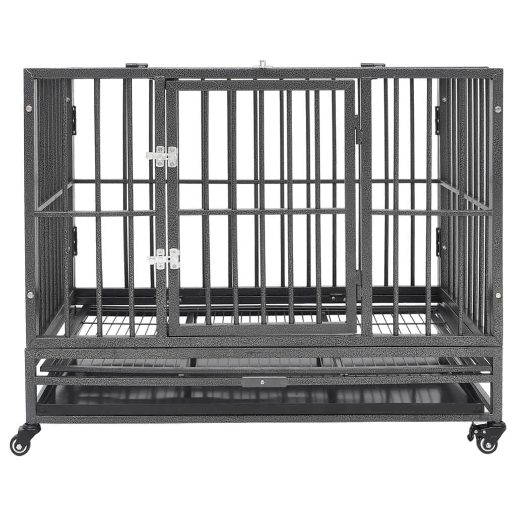 dog-cage-with-wheels-steel-36-2-x24-4-x29-9 At Willow and Wine USA!