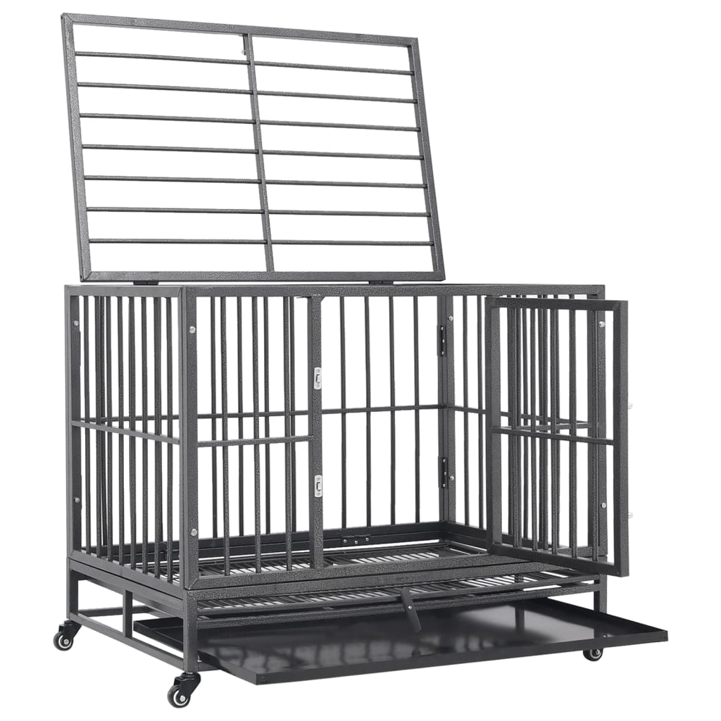 dog-cage-with-wheels-steel-36-2-x24-4-x29-9 At Willow and Wine USA!