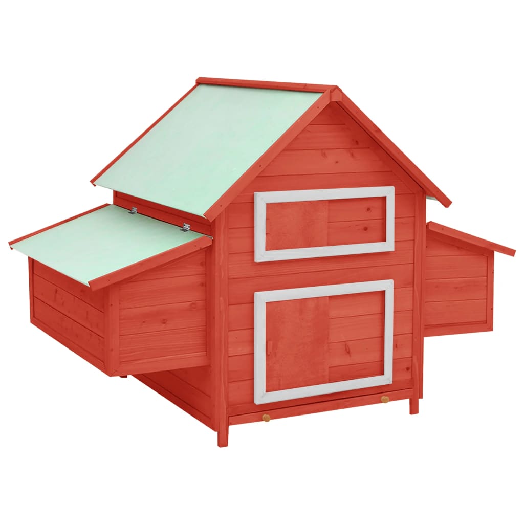 chicken-coop-red-and-white-59-8-x37-7-x43-3-solid-firwood At Willow and Wine USA!