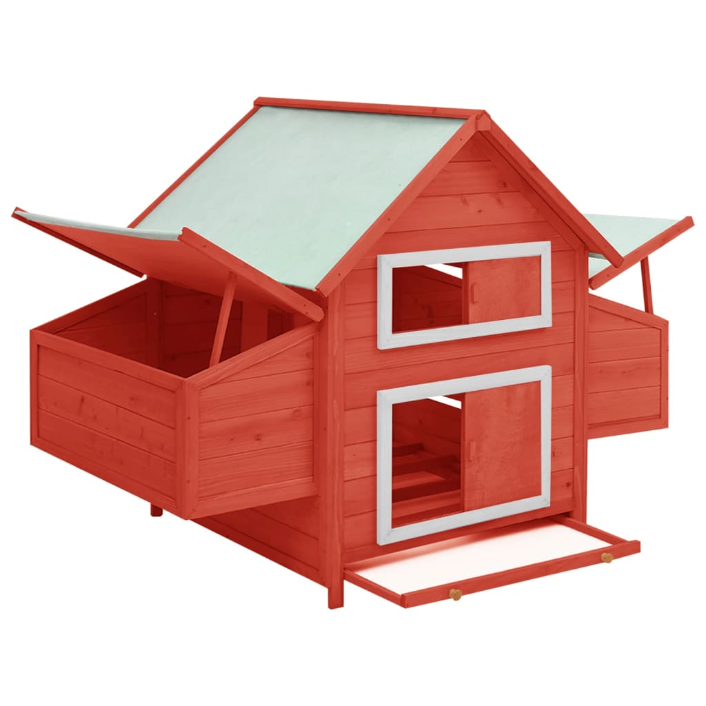 chicken-coop-red-and-white-59-8-x37-7-x43-3-solid-firwood At Willow and Wine USA!