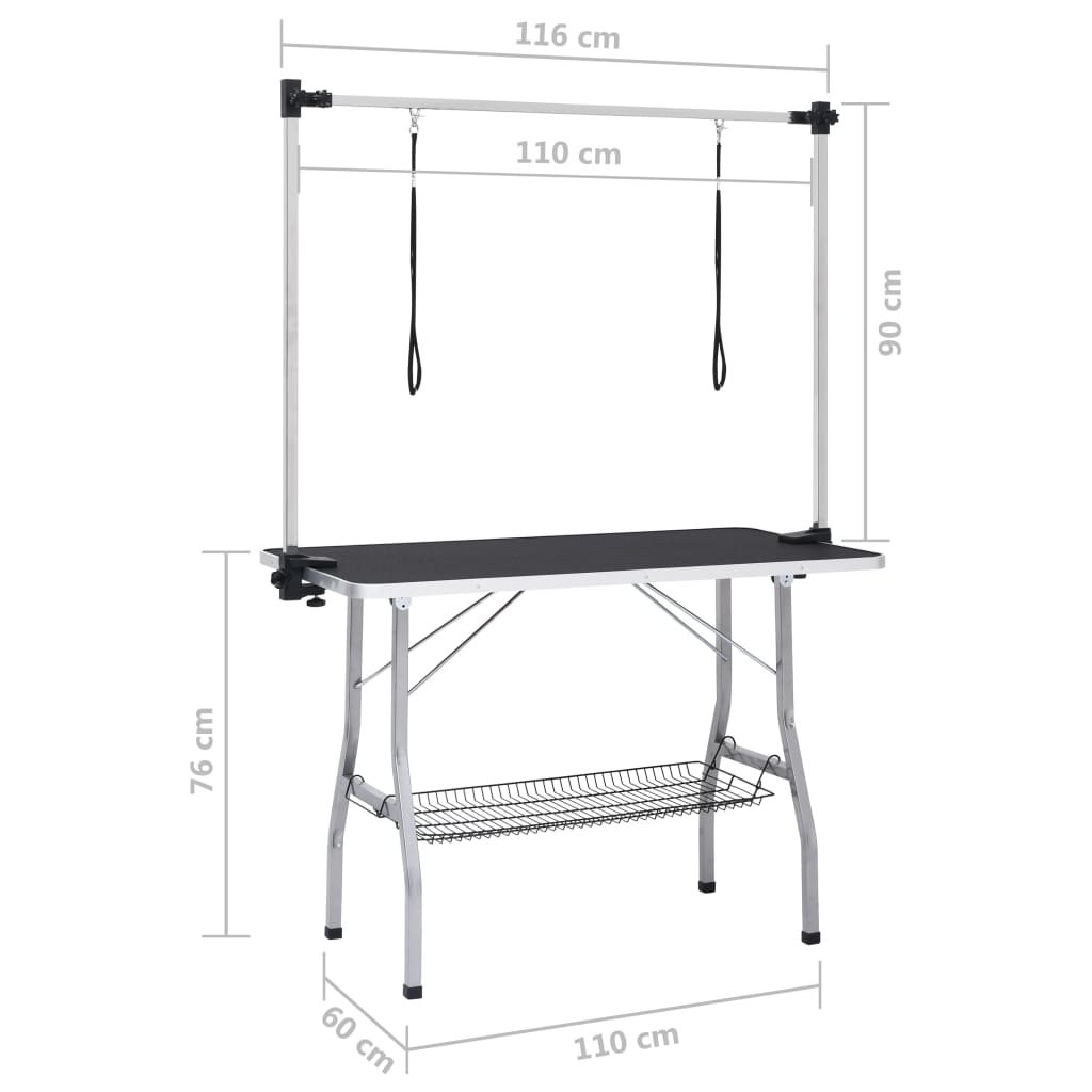 adjustable-dog-grooming-table-with-2-loops-and-basket-1 At Willow and Wine USA!