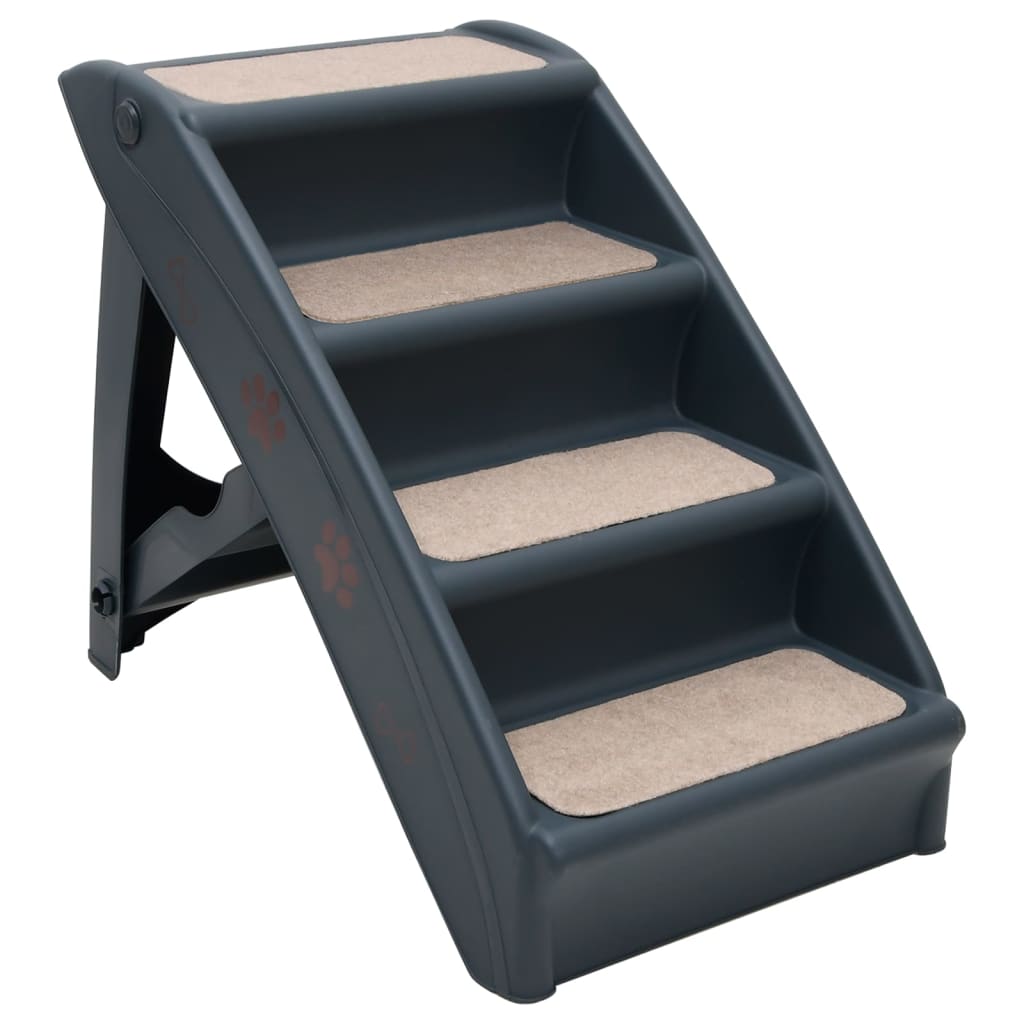 folding-4-step-dog-stairs-dark-gray At Willow and Wine USA!