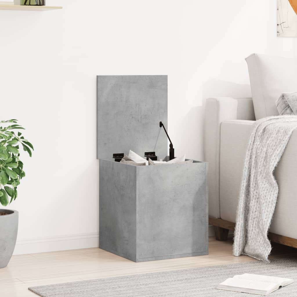 vidaXL Storage Box Concrete Grey 40x42x46 cm Engineered Wood