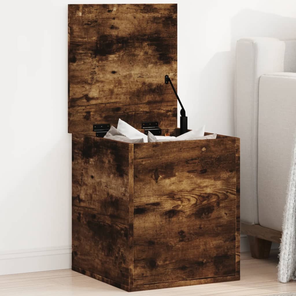 vidaXL Storage Box Smoked Oak 40x42x46 cm Engineered Wood