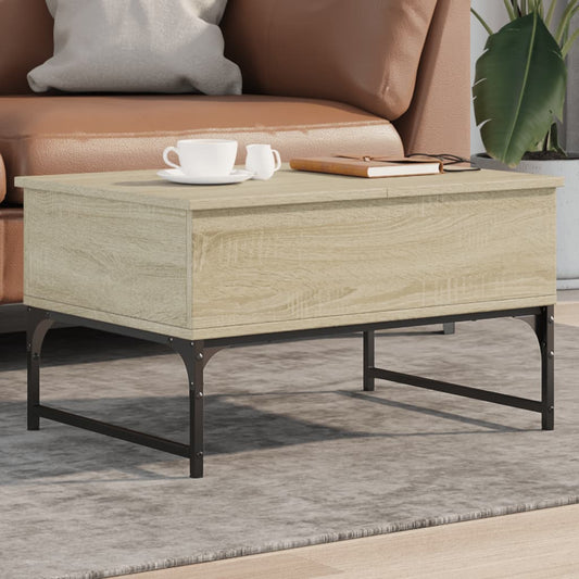 coffee-table-sonoma-oak-70x50x40-cm-engineered-wood-and-metal-918825 At Willow and Wine!