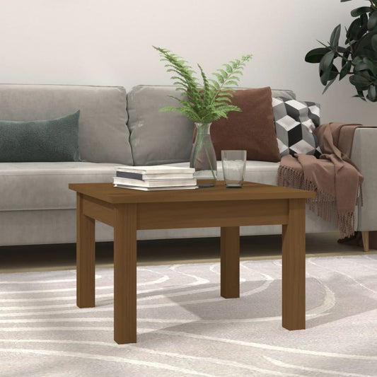 vidaXL Coffee Table Honey Brown 45x45x30 cm Solid Wood Pine