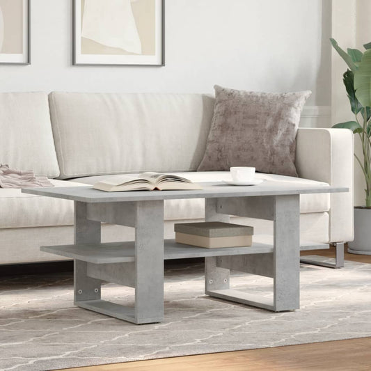 vidaXL Coffee Table Concrete Grey 102x55x42 cm Engineered Wood