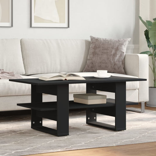 vidaXL Coffee Table Black 102x55x42 cm Engineered Wood