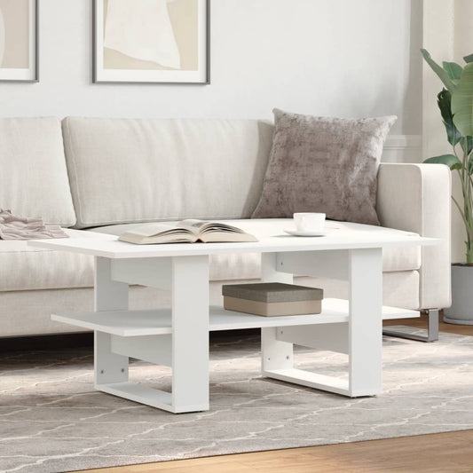 vidaXL Coffee Table White 102x55x42 cm Engineered Wood