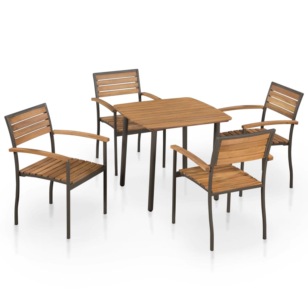 7-piece-patio-dining-set-solid-acacia-wood-and-steel At Willow and Wine USA!