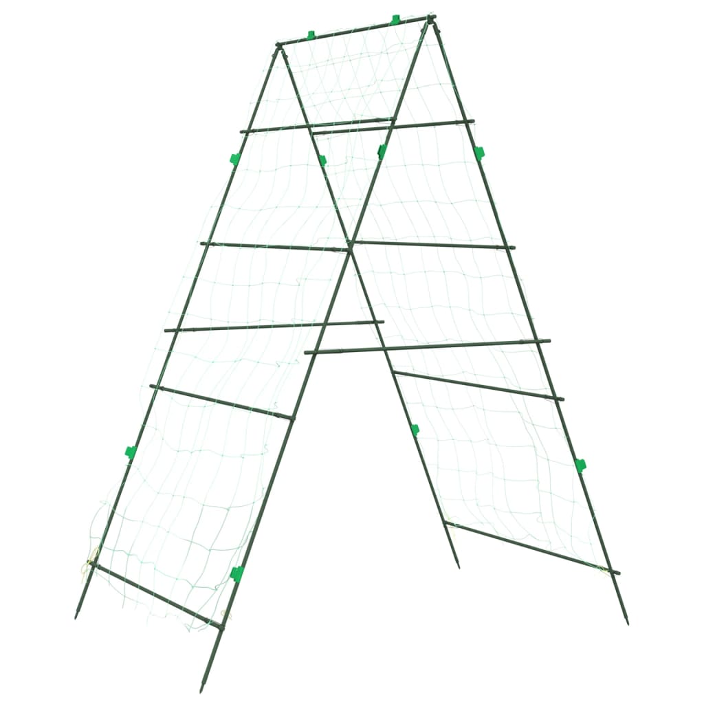 vidaXL Garden Trellis for Climbing Plants A-Frame 99x90x175.5 cm Steel