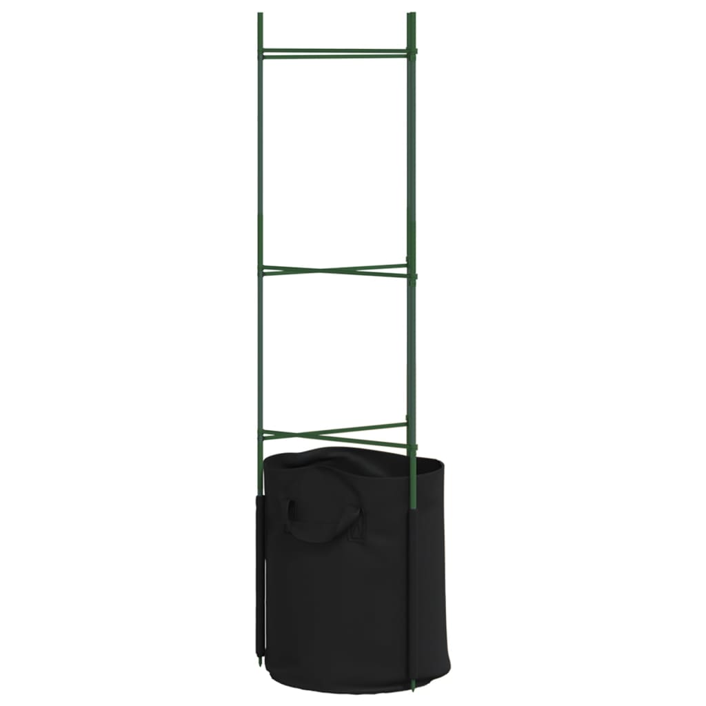 vidaXL Tomato Cage with Plant Bag 2 pcs 116 cm Steel and PP