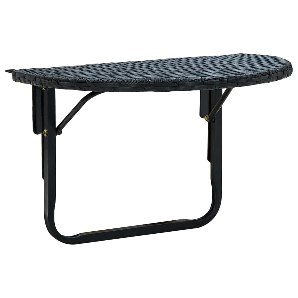 balcony-table-60x60x32-cm-black-poly-rattan-919904 At Willow and Wine!