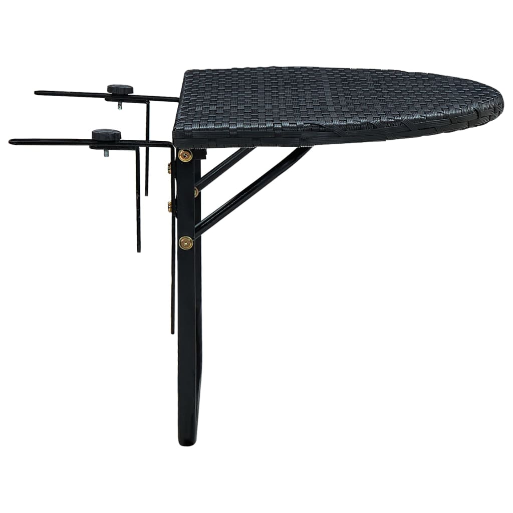 balcony-table-60x60x32-cm-black-poly-rattan-919904 At Willow and Wine!