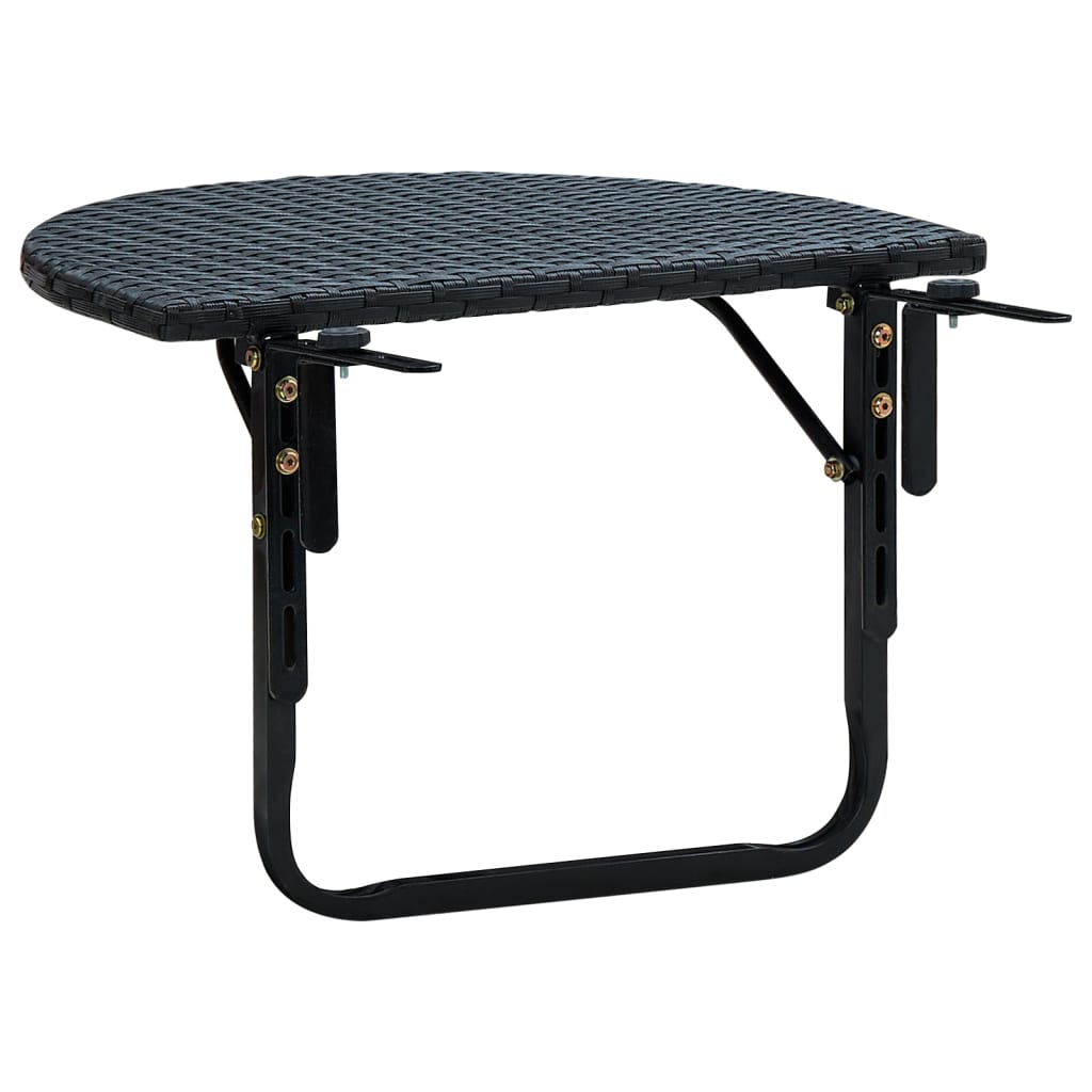 balcony-table-60x60x32-cm-black-poly-rattan-919904 At Willow and Wine!