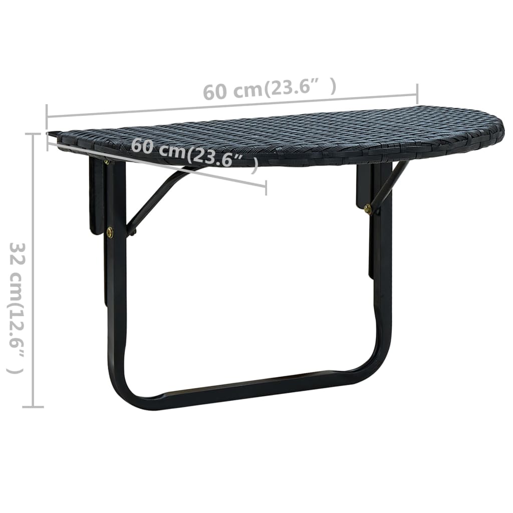 balcony-table-60x60x32-cm-black-poly-rattan-919904 At Willow and Wine!