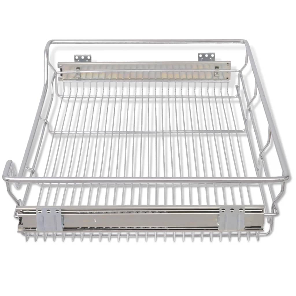 Pull-Out Wire Baskets 2 pcs Silver 800 mm